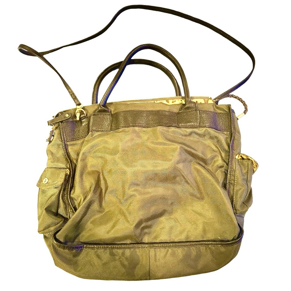 Olive Green Women's Tote Bag Briefcase - Picture 2 of 4